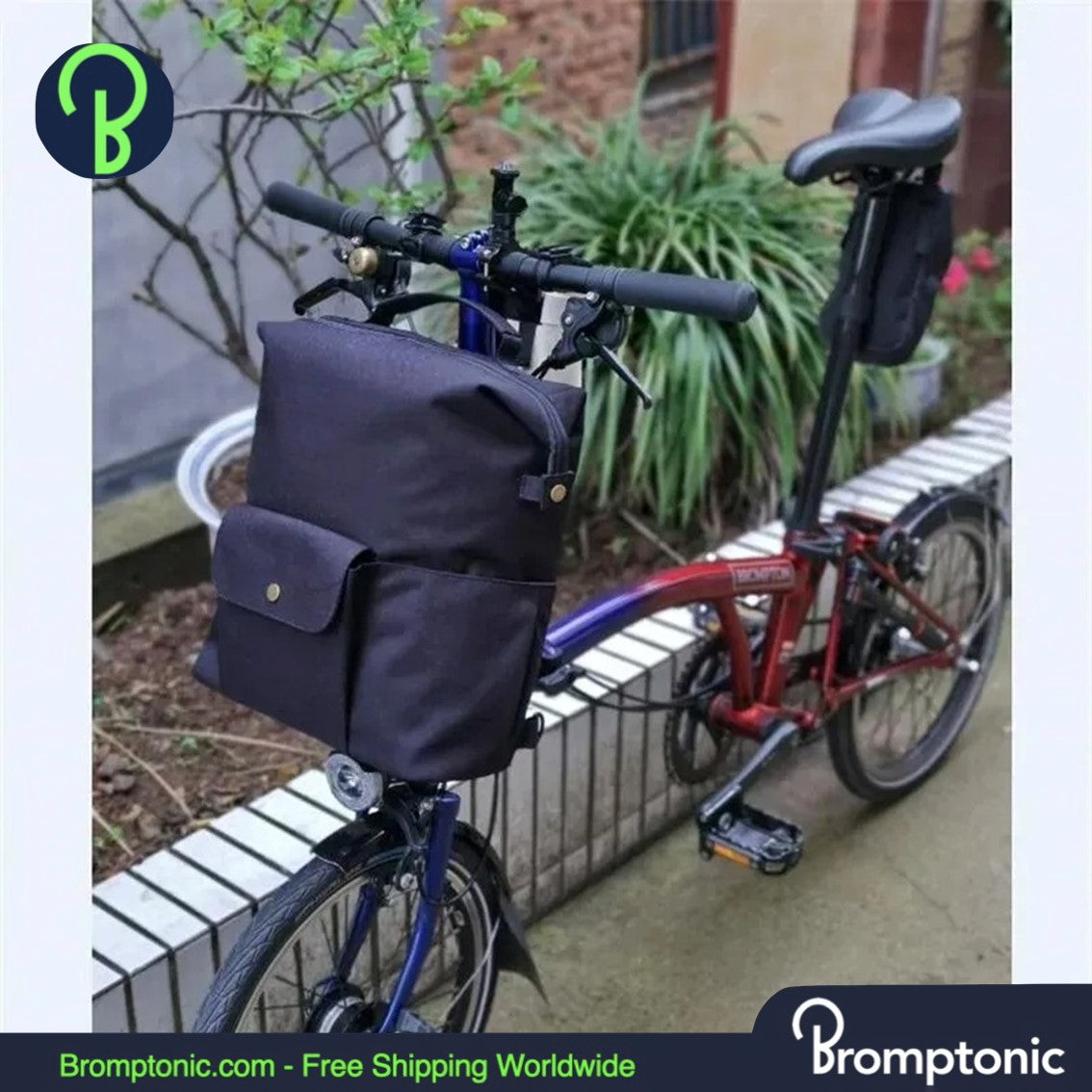 Sacoche avant pour vélo pliable Brompton