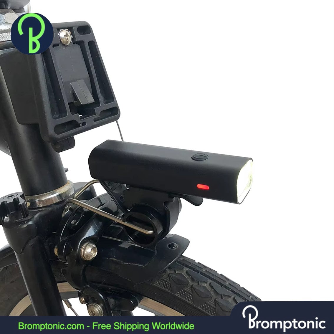 Brompton 400 Lumen USB wiederaufladbare Fahrrad-Faltlampe mit verstellbarer Halterung