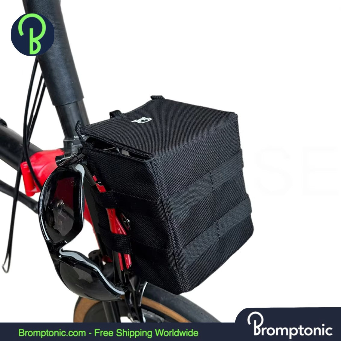 Bolsa frontal Brompton Compact - Almacenamiento duradero en el manillar de 1,6L