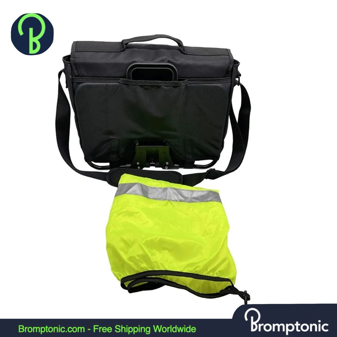 Brompton Front-Aufbewahrungshandtasche mit Regenschutz und Aluminiumhalterung