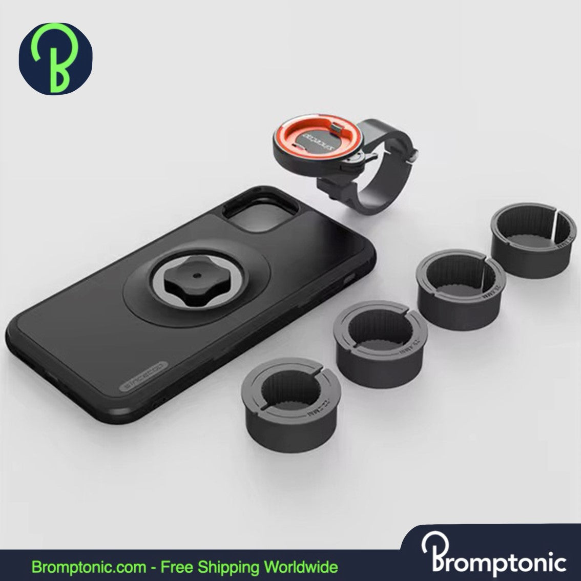 Bromptonic Quadlock Phone Holder iPhone Shockproof Case with Quad Lock